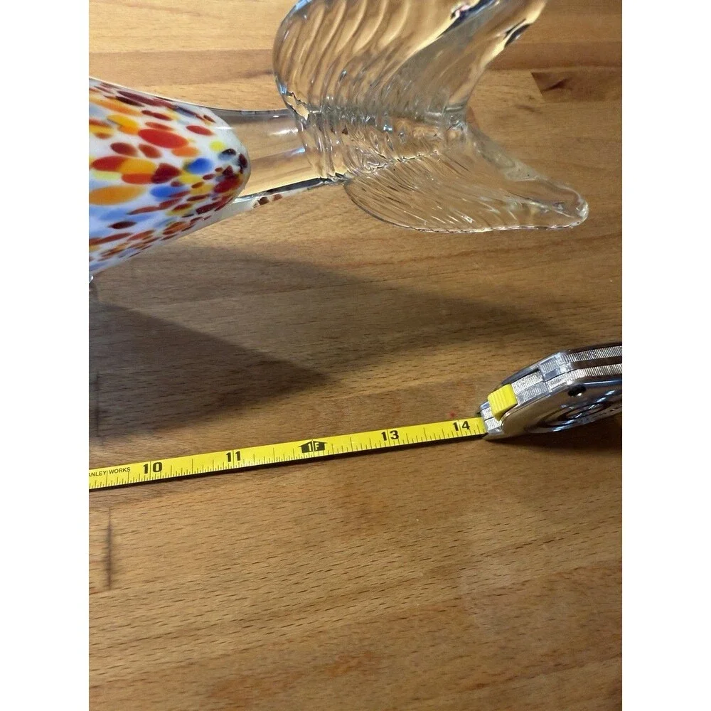 Art Glass Fish Beautiful Colorful Decor Hand Blown